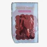 پرده متالایز قلبی قرمز