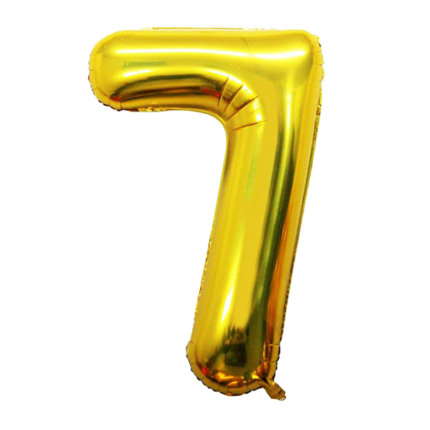 بادکنک فویلی عدد 7 طلایی