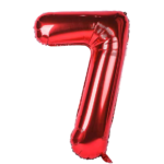 بادکنک فویلی عدد 7 قرمز