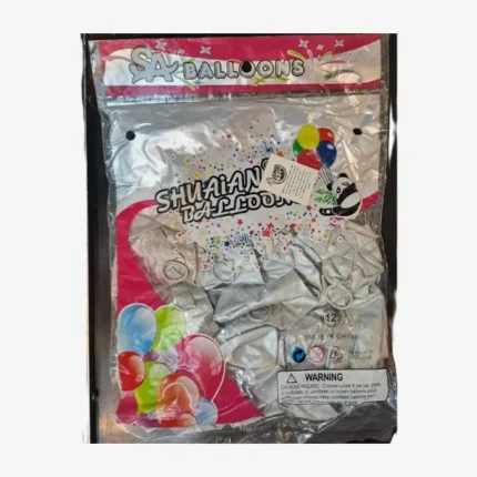 بادکنک کروم نقره ای (بسته 50تایی)